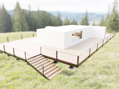 Luxury Loft Blender Cycles house living room 3D model