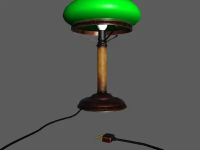 Old lamp Free low-poly 3D model