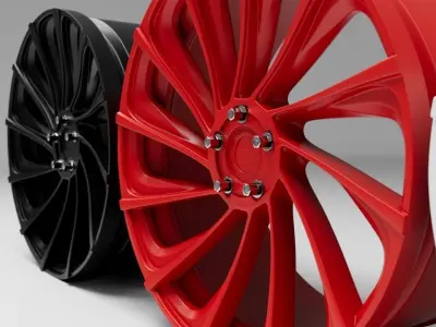 Vossen UV3 urban automotive sport car ring Low-poly 3D model