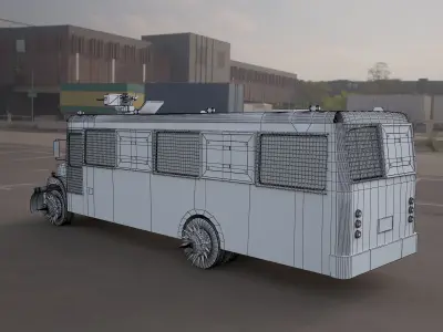 bluebird school bus war 3D model