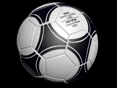 Official 1982 FIFA World Cup Adidas Football on stand Free 3D model