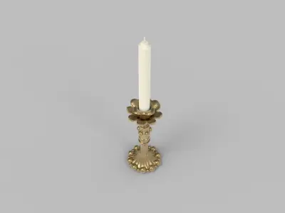 Candlestick - Candle 1 3D model
