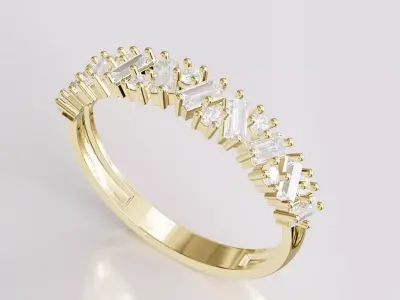 Jewelry Diamond Ring Model RG63 Free 3D print model