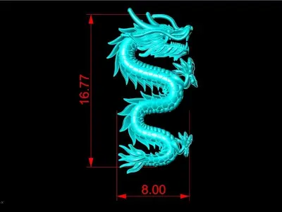 Dragon for jewelry - Dragon for ring - Dragon for pendant 3D print model