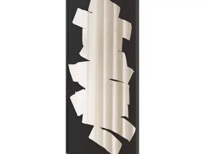 Delma Wall Mirror with Graffiti Design 3D model