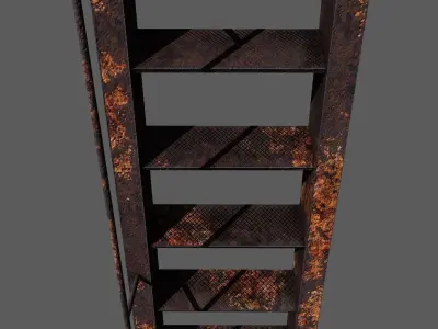 Rust ladder Free low-poly 3D model