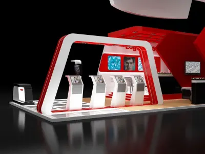 Booth Exhibition Stand a119b 3D model