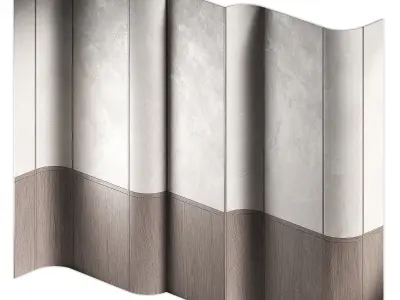 Wall panels Rounded external and internal corner Modular 3D model