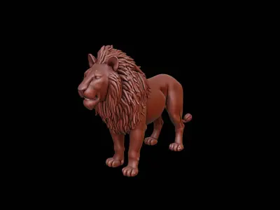 Lion Animal Sculpture 3D print model purchase