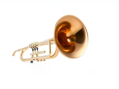 Tenor Trombone with Slide and Copper Bell model pack Low-poly 3D model