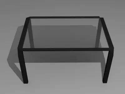 Glass Coffee Table Free low-poly 3D model