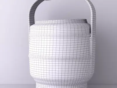 Antique Chinese Round Wedding Basket 3D model