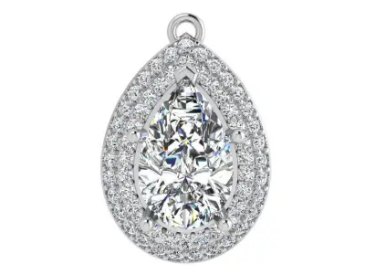 Pear Halo Pendant 3613 3D print model