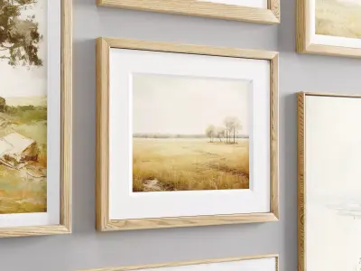 Minimal Photo Frame Set - 17 Low-poly 3D model