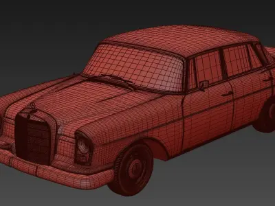 Mercedes W111 1966 High Detail 3D Model 3D model