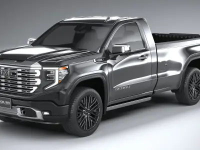 GMC Sierra Denali regular cab 2022 3D model