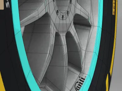 W06 Soft front tyre Low-poly 3D model