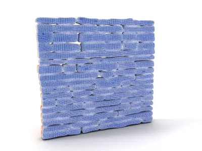 Rustic Brick Wall model pack Low-poly 3D model