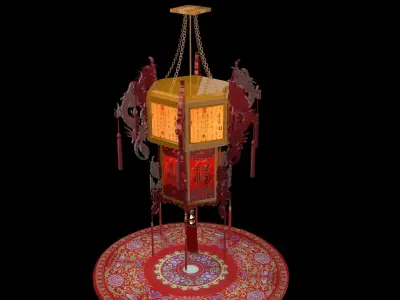 Chinese  palace lantern 3D model purchase