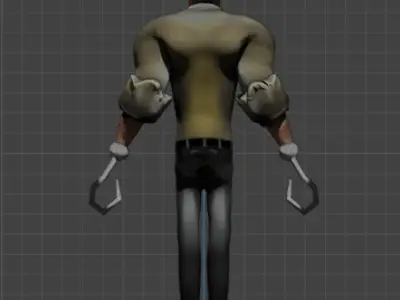 Hook man 3d Low-poly 3D model