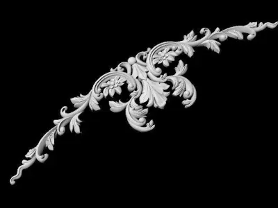 Central decor ornament for furniture 3D model 710