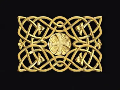 Central decor ornament for furniture 3D model 675