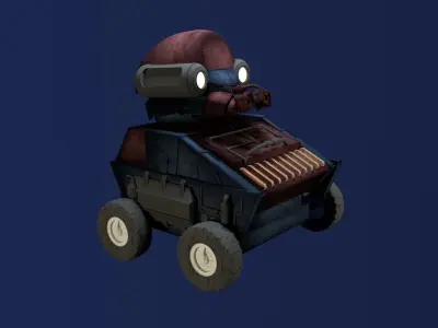 Planetary Rover Low-poly 3D model