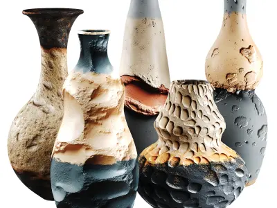 Vase decor Low-poly 3D model 2