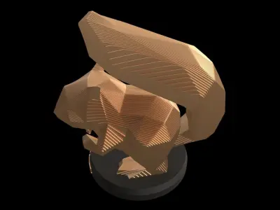 Parametric Squirrel Low-poly 3D model
