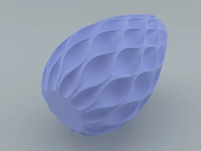 Vase with wave pattern 3D print model