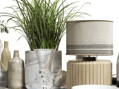 Tableware set 150 Low-poly 3D model