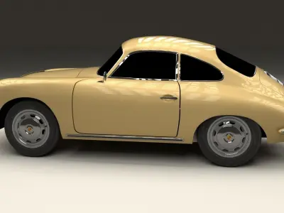 Porsche 356 Coupe 3D model