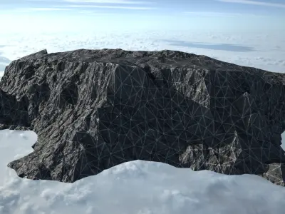 Low Poly Rock Cliff PBR - Game Ready Low-poly 3D model