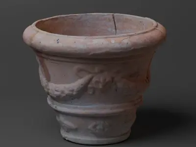 Old cracked vase 3D model
