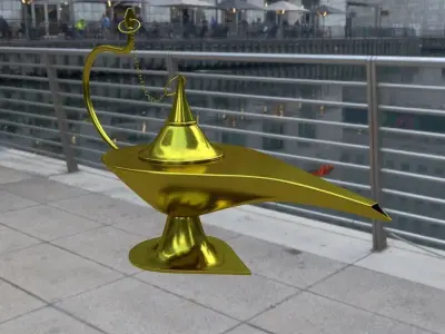 aladdin lamp Free 3D model