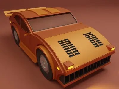 Lowpoly cars collection - car 1-9 3D Model Pack