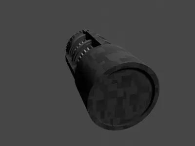 Spacecraft thruster 3 Low-poly 3D model