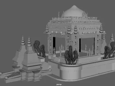 Indian temple 04 3D model