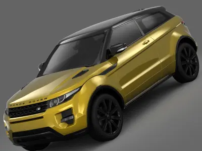 Range Rover Evoque Sicilian Yellow Limited Edition 2013 3D model