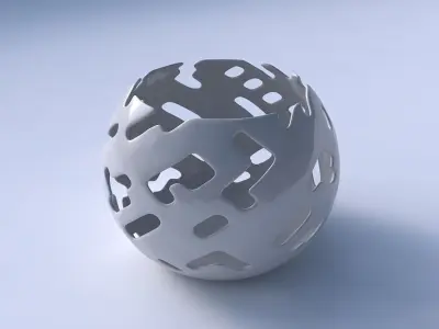 Bowl spheric with smooth cuts 3D print model