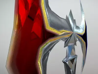 Alien Axe Free low-poly 3D model