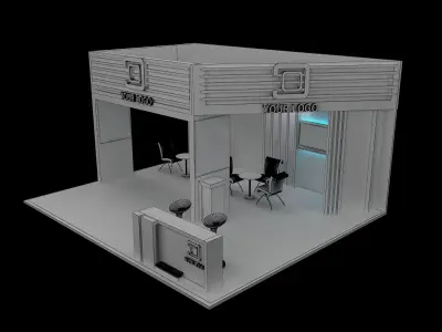 Booth Exhibition Stand a556a 3D model