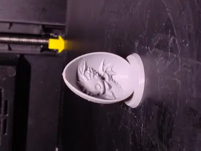 Easter Dragon Egg Amber Light Effect 3D print model