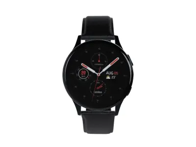 Samsung Galaxy Watch Active 2 - Stainless Steel Black Low-poly 3D model