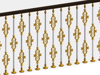 Classic Railing Revit Family type 007 3D model