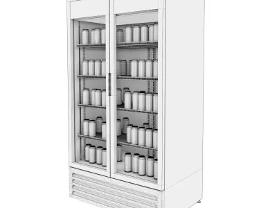 Double Door Cooler Pepsi 3D model