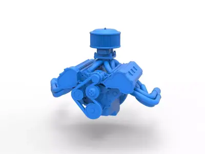 Engine of New Zealand Superstock car Scale 1 to 25 3D print model