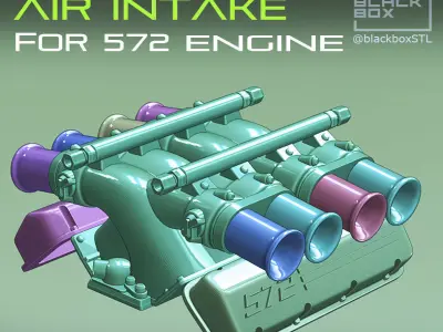 Cross Velocity Stack set for 572 ENGINE 1-24th 3D print model