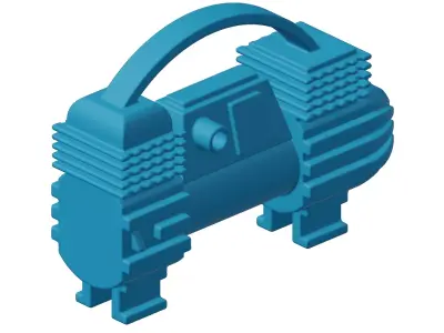 Plastic Auto Air Compressor Toy 3D model