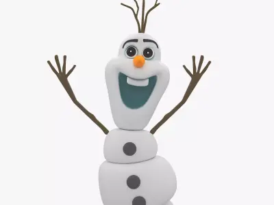 snowman olaf 3D model